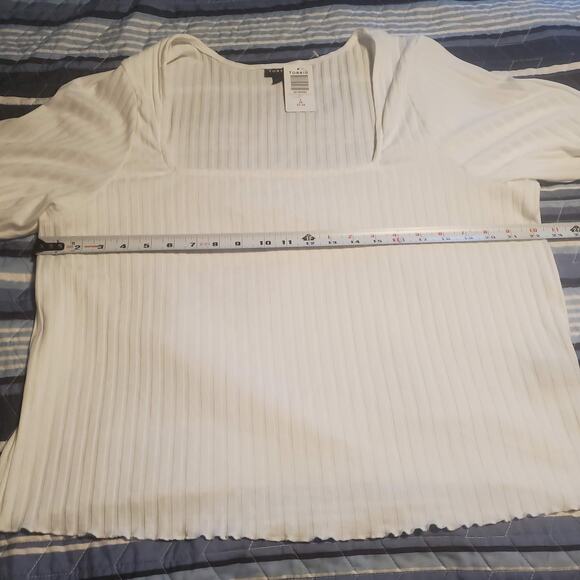 NEW TORRID 3X (RUNS SMALL like 1X) Long Sleeve Crop Top Ribbed Square Neck Tee - Picture 8 of 9
